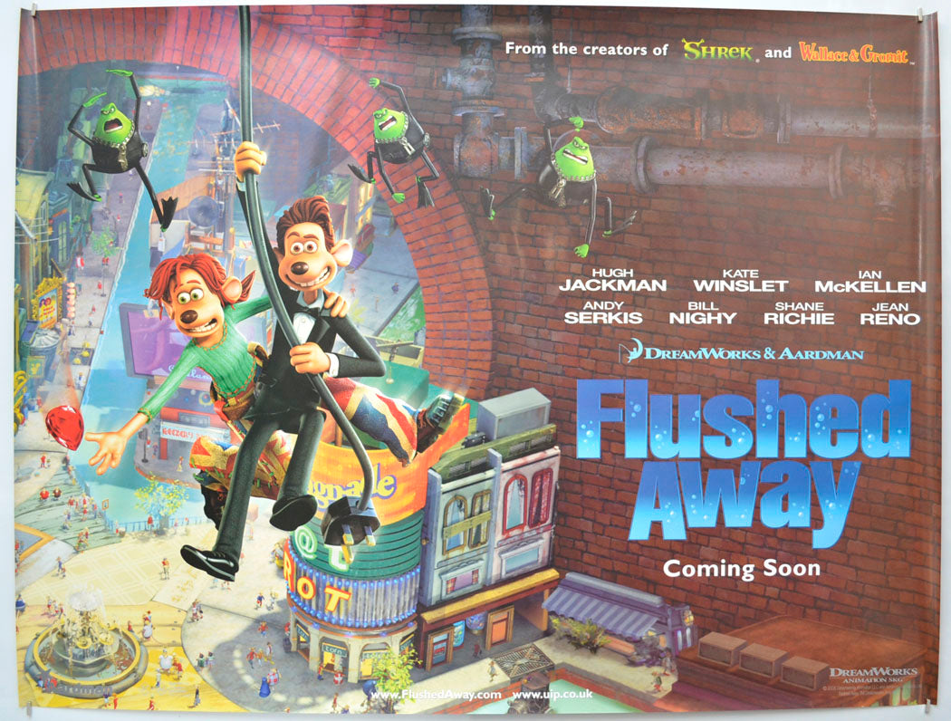 Flushed Away (Teaser / Advance Version ) Original Quad Poster - Film Poster - Movie Poster