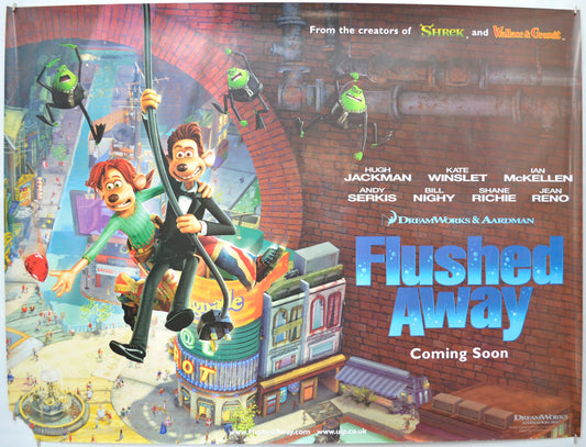 Flushed Away (Teaser / Advance Version ) Original Quad Poster - Film Poster - Movie Poster