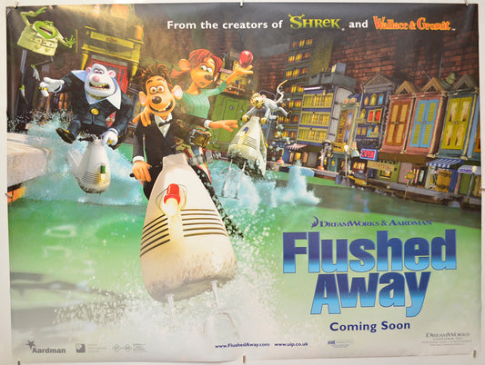 Flushed Away (Teaser / Advance Version 2)  Original Quad Poster - Film Poster - Movie Poster