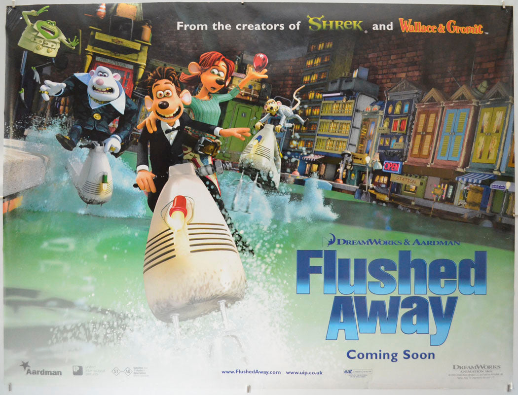 Flushed Away (Teaser / Advance Version 2) Original Quad Poster - Film Poster - Movie Poster