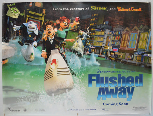 Flushed Away (Teaser / Advance Version 2)  Original Quad Poster - Film Poster - Movie Poster