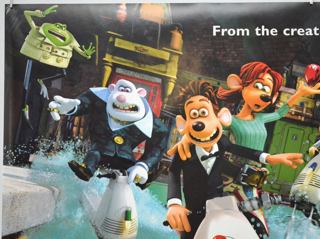 FLUSHED AWAY (Top Left) Cinema Quad Movie Poster 