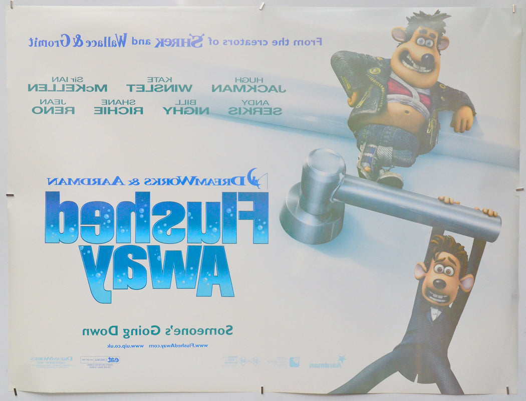 Flushed Away (Back) Cinema Quad Movie Poster 