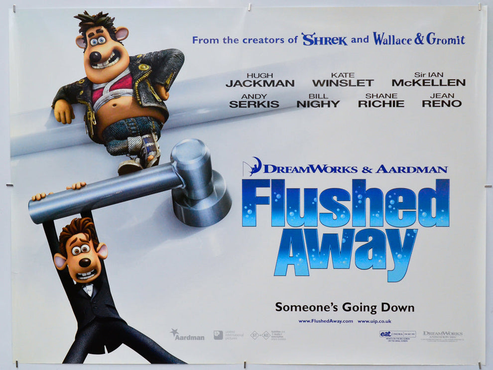 “Flushed Away” Original Quad Poster - Film Poster - Movie Poster ...