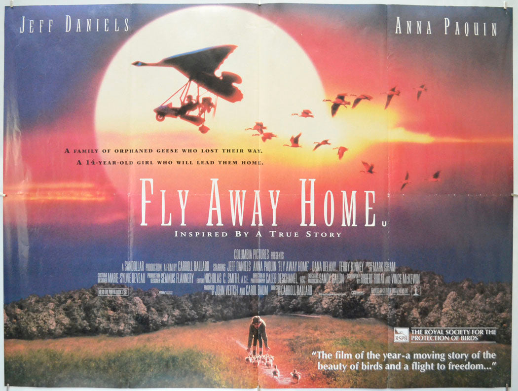 Fly Away Home Original Quad Poster - Film Poster - Movie Poster