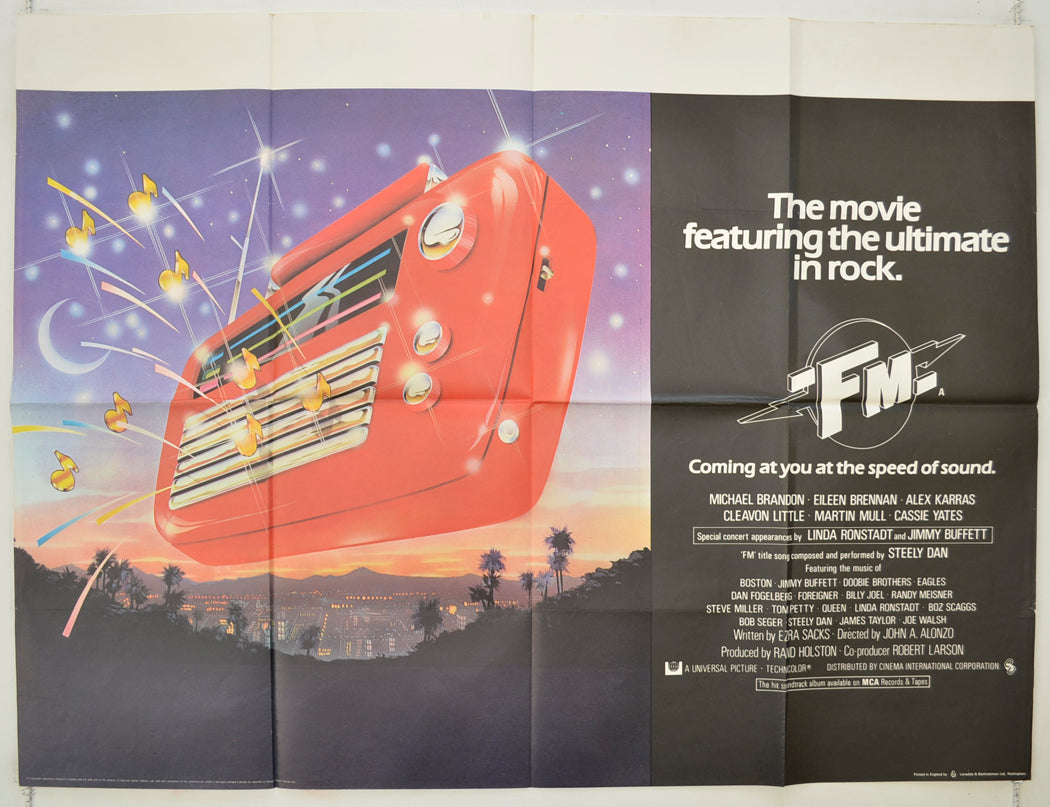 F.M.  (a.k.a. FM)   Original Quad Poster - Film Poster - Movie Poster  