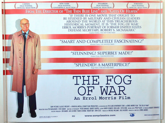 The Fog Of War - Eleven Lessons From The Life Of Robert S. McNamara Original British Quad Poster - Movie Poster