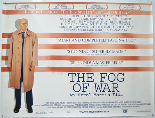 The Fog Of War (a.k.a. The Fog Of War - Eleven Lessons From The Life Of Robert S. McNamara ) Original Quad Poster - Film Poster - Movie Poster