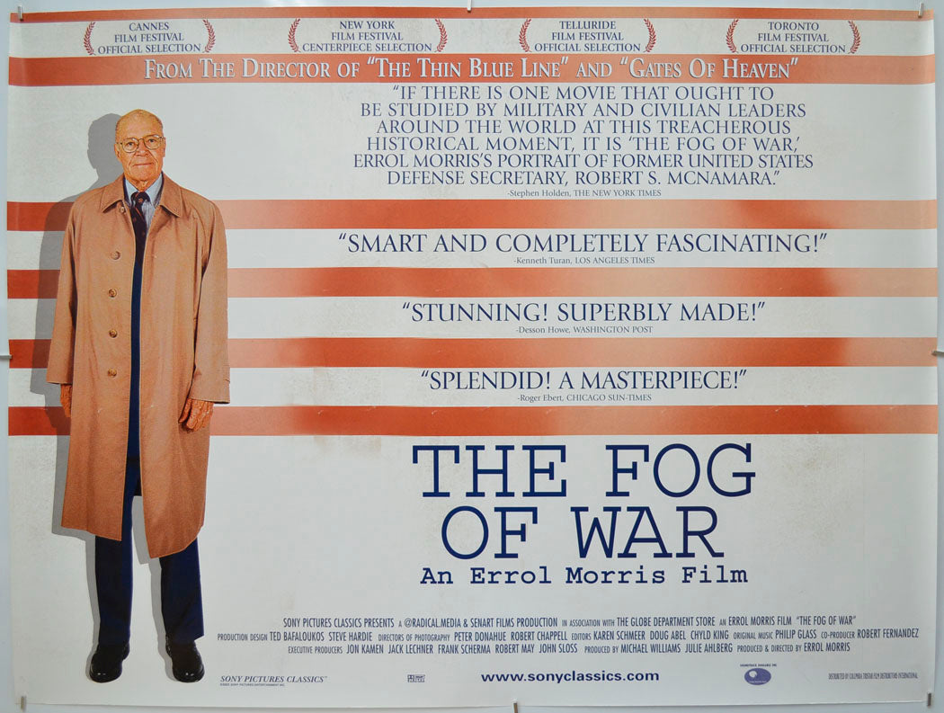 The Fog Of War (a.k.a. The Fog Of War - Eleven Lessons From The Life Of Robert S. McNamara) Original Quad Poster - Film Poster - Movie Poster