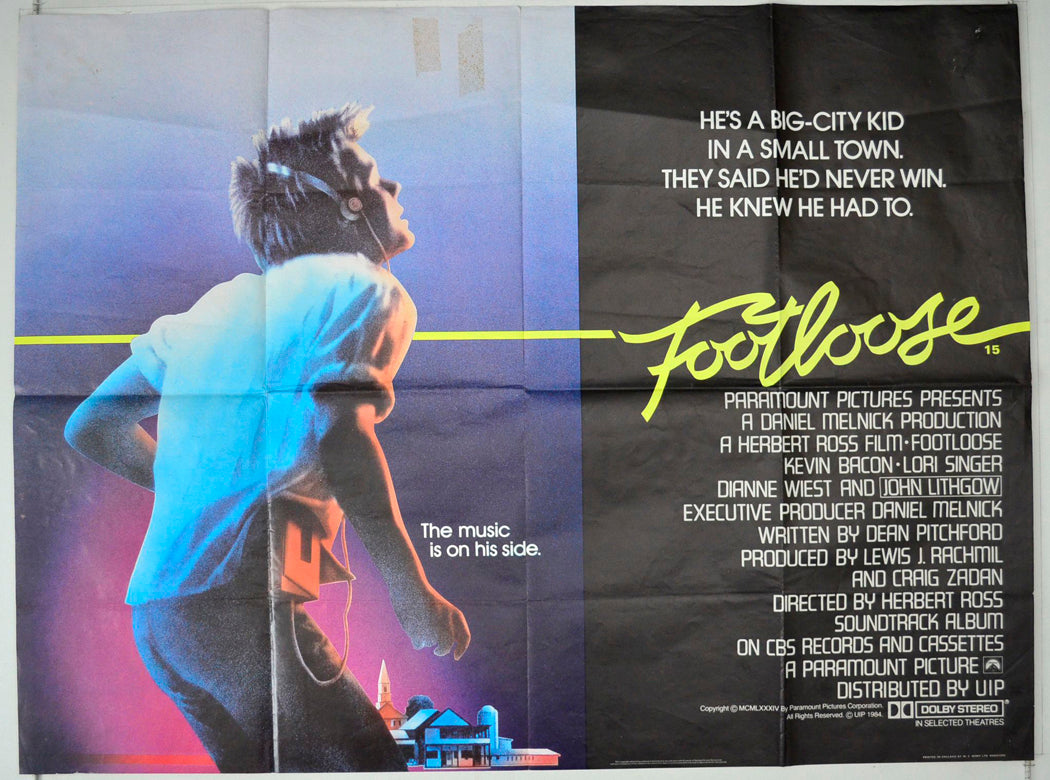 Footloose Original British Quad Poster - Movie Poster