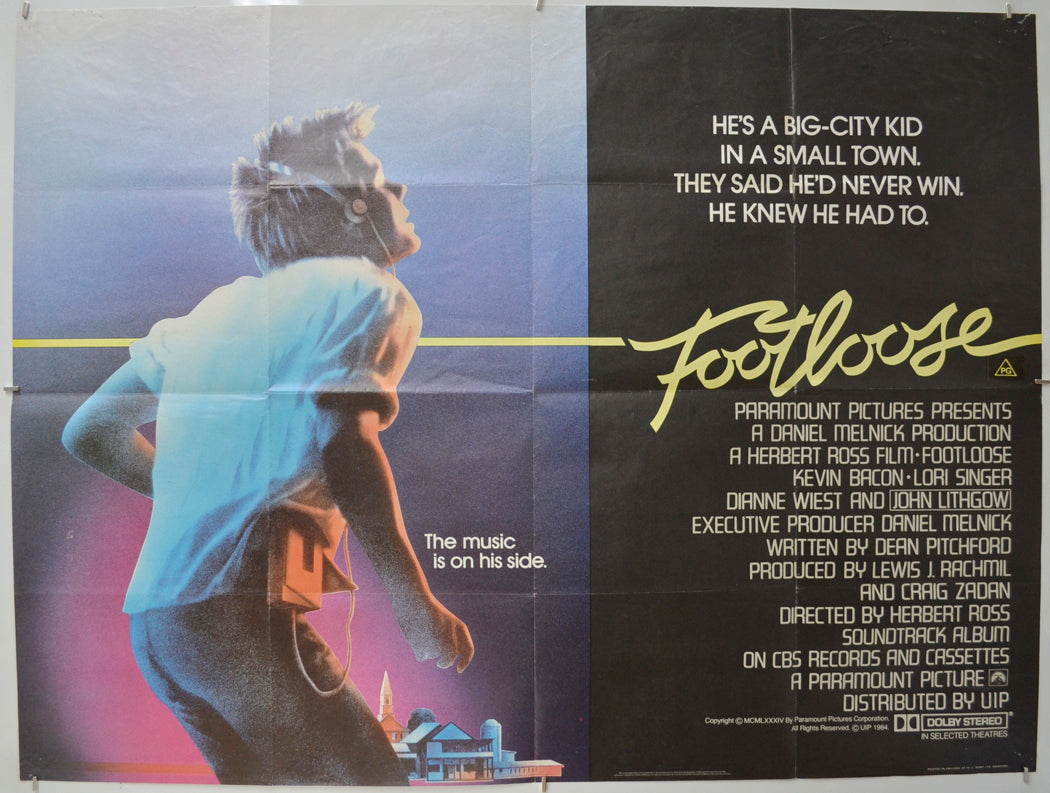 Footloose Original Quad Poster - Film Poster - Movie Poster