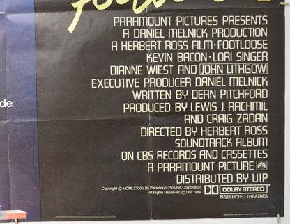 FOOTLOOSE (Bottom Right) Cinema Quad Movie Poster 