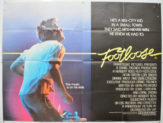 Footloose  Original Quad Poster - Film Poster - Movie Poster