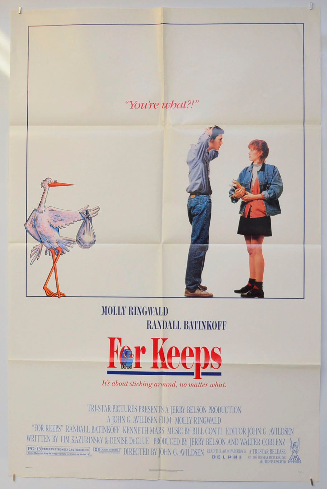 For Keeps (a.k.a. Maybe Baby) Original One Sheet Poster - Film Poster - Movie Poster