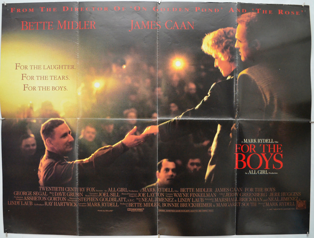 For The Boys Original Quad Poster - Film Poster - Movie Poster