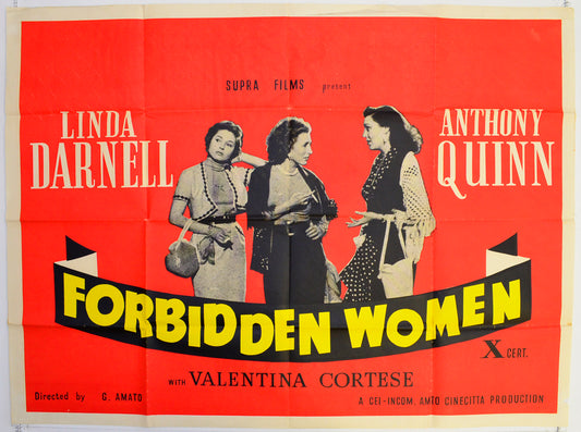 Forbidden Women  Original British Quad Poster - Film Poster - Movie Poster 