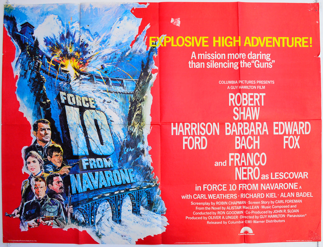 Force 10 From Navarone  Original British Quad Poster - Film Poster - Movie Poster 