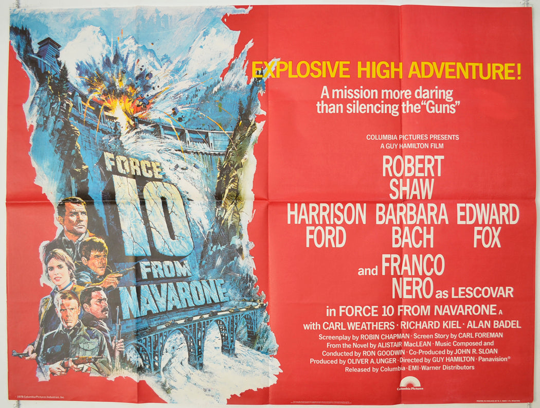 Force 10 From Navarone   Original Quad Poster - Film Poster - Movie Poster 