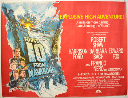 Force 10 From Navarone Original Quad Poster - Film Poster - Movie Poster