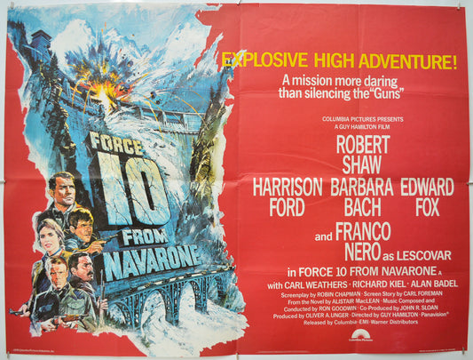 Force 10 From Navarone Original Quad Poster - Film Poster - Movie Poster