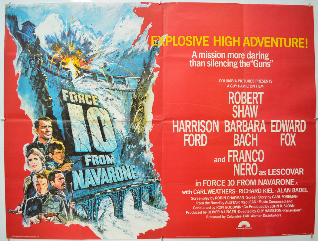 Force 10 From Navarone Original Quad Poster - Film Poster - Movie Poster