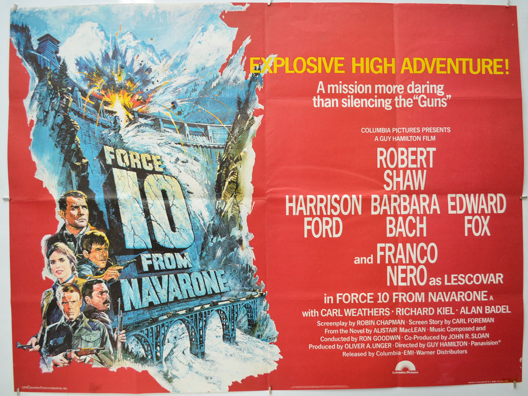 Force 10 From Navarone Original Quad Poster - Film Poster - Movie Poster