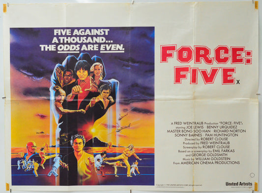 Force Five - Original Quad Poster - Film Poster - Movie Poster