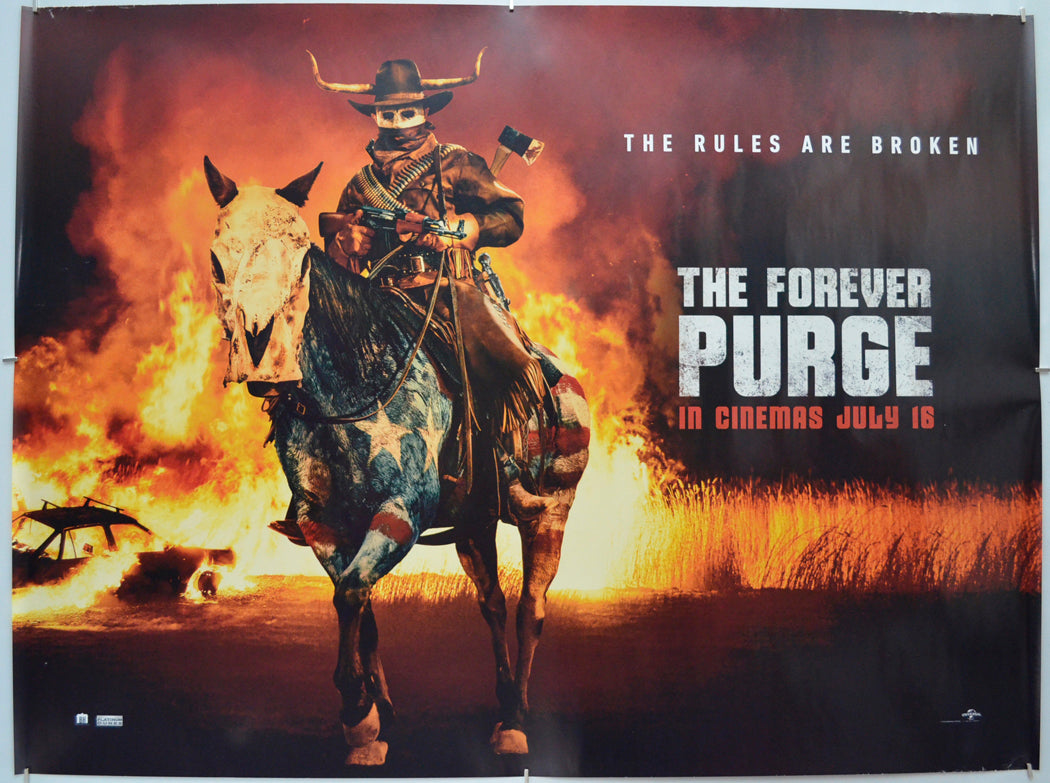 The Forever Purge (Teaser / Advance Version) Original Quad Poster - Film Poster - Movie Poster