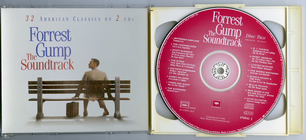 FORREST GUMP Original CD Soundtrack (Inside) 