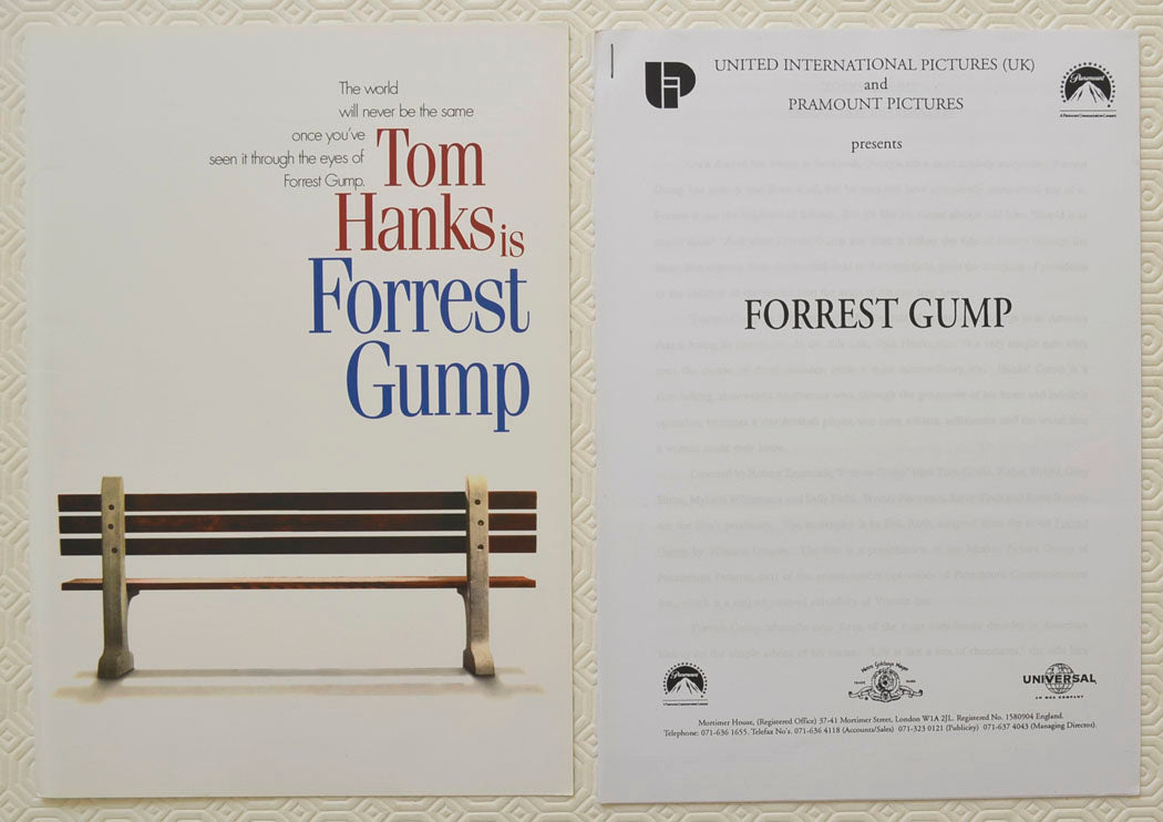 FORREST GUMP Original Cinema Press Kit 