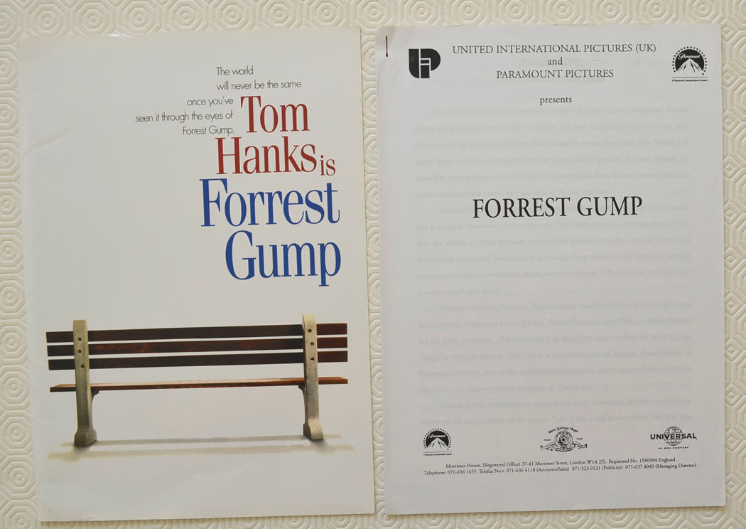 FORREST GUMP Original Cinema Press Kit 