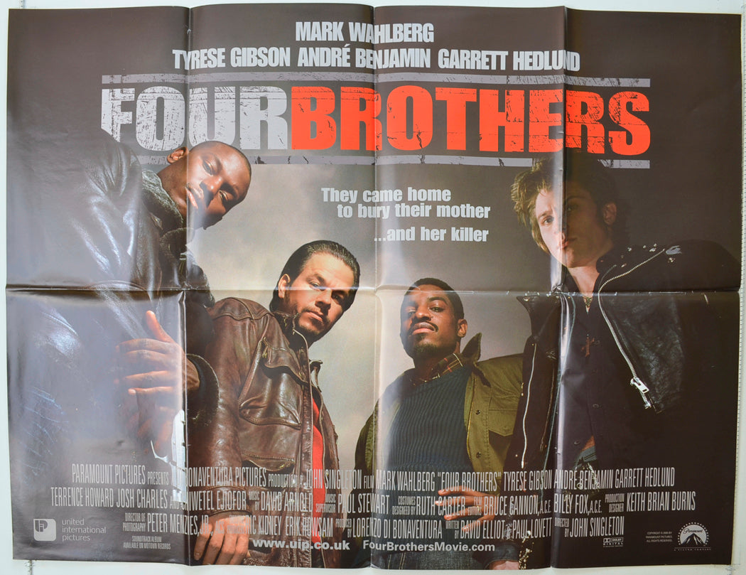 Four Brothers  (Teaser / Advance Version)  Original Quad Poster - Film Poster - Movie Poster 