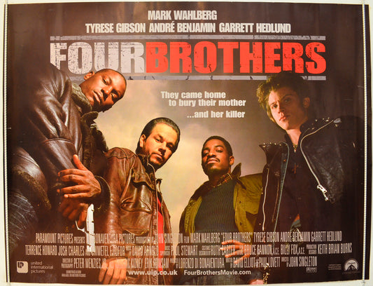 Four Brothers  Original British Quad Poster - Film Poster - Movie Poster 