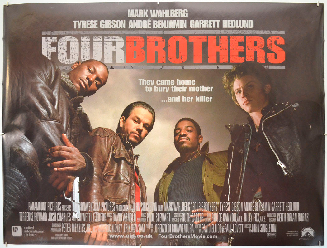 Four Brothers (Teaser / Advance Version) Original Quad Poster - Film Poster - Movie Poster