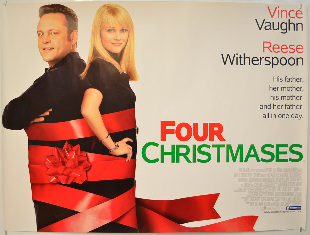 Four Christmases  Original Quad Poster - Film Poster - Movie Poster