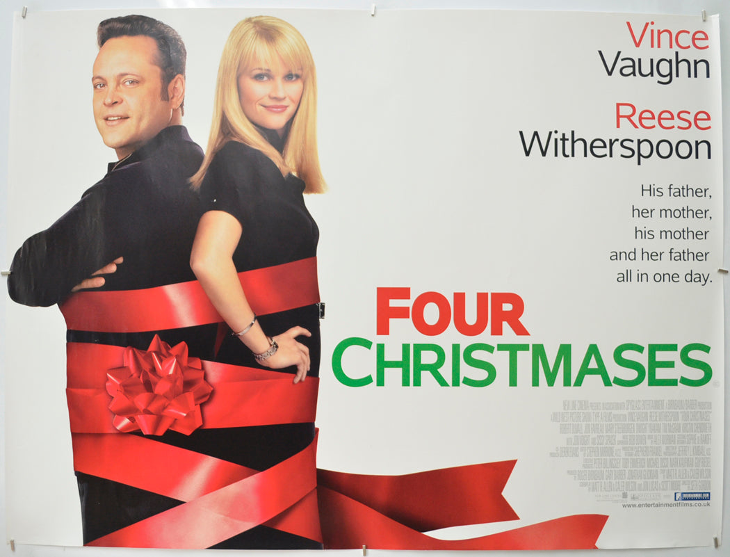 Four Christmases Original Quad Poster - Film Poster - Movie Poster  