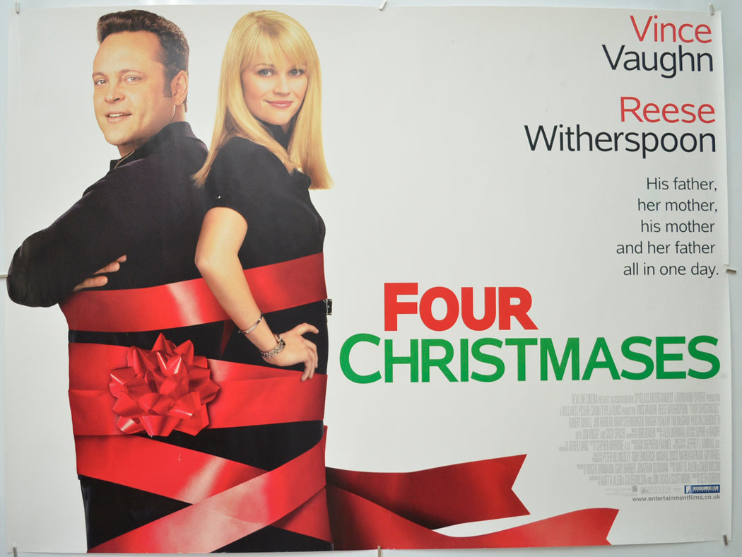 Four Christmases Original Quad Poster - Film Poster - Movie Poster  