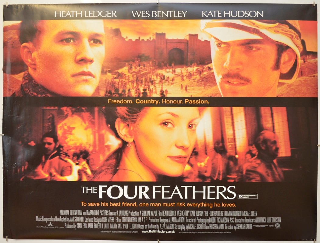 The Four Feathers Original Quad Poster - Film Poster - Movie Poster  