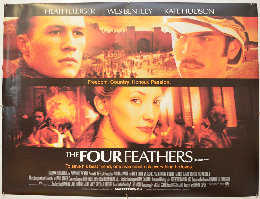 The Four Feathers Original Quad Poster - Film Poster - Movie Poster  