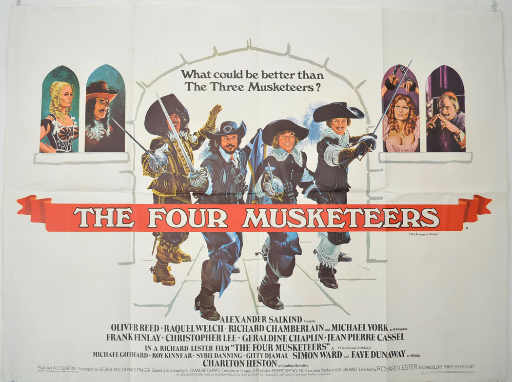 The Four Musketeers  (The Revenge Of Milady)  Original Quad Poster - Film Poster - Movie Poster 