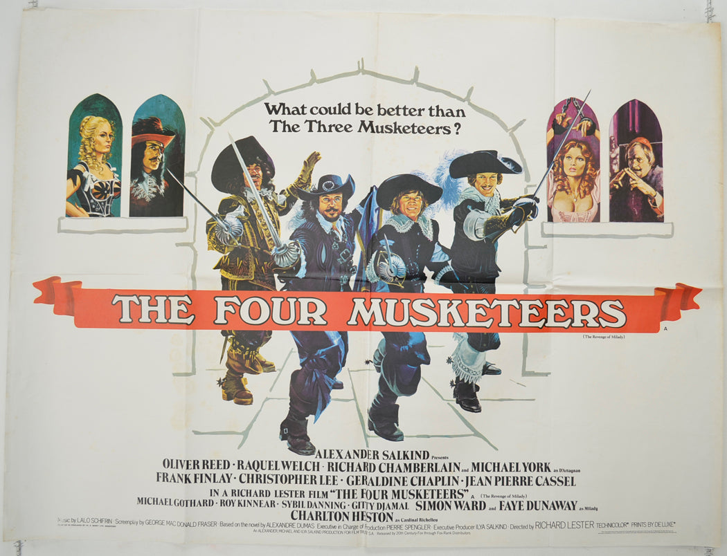 The Four Musketeers  (The Revenge Of Milady)   Original Quad Poster - Film Poster - Movie Poster