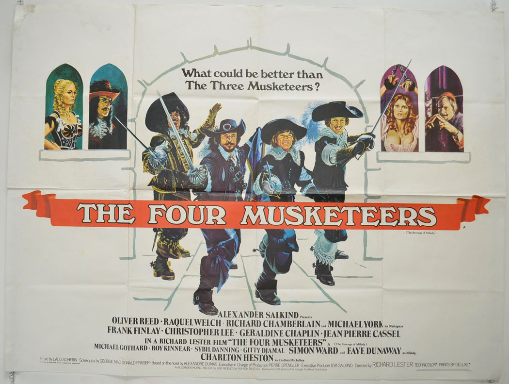 The Four Musketeers  (The Revenge Of Milady)   Original Quad Poster - Film Poster - Movie Poster