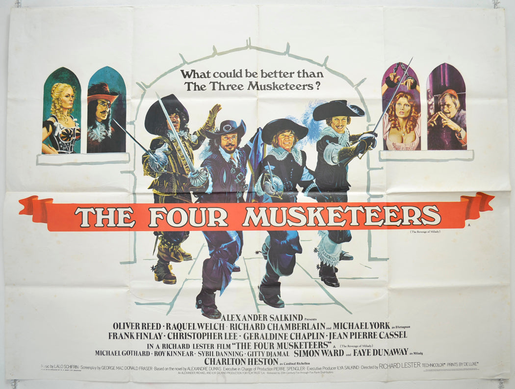 The Four Musketeers  (The Revenge Of Milady)   Original Quad Poster - Film Poster - Movie Poster