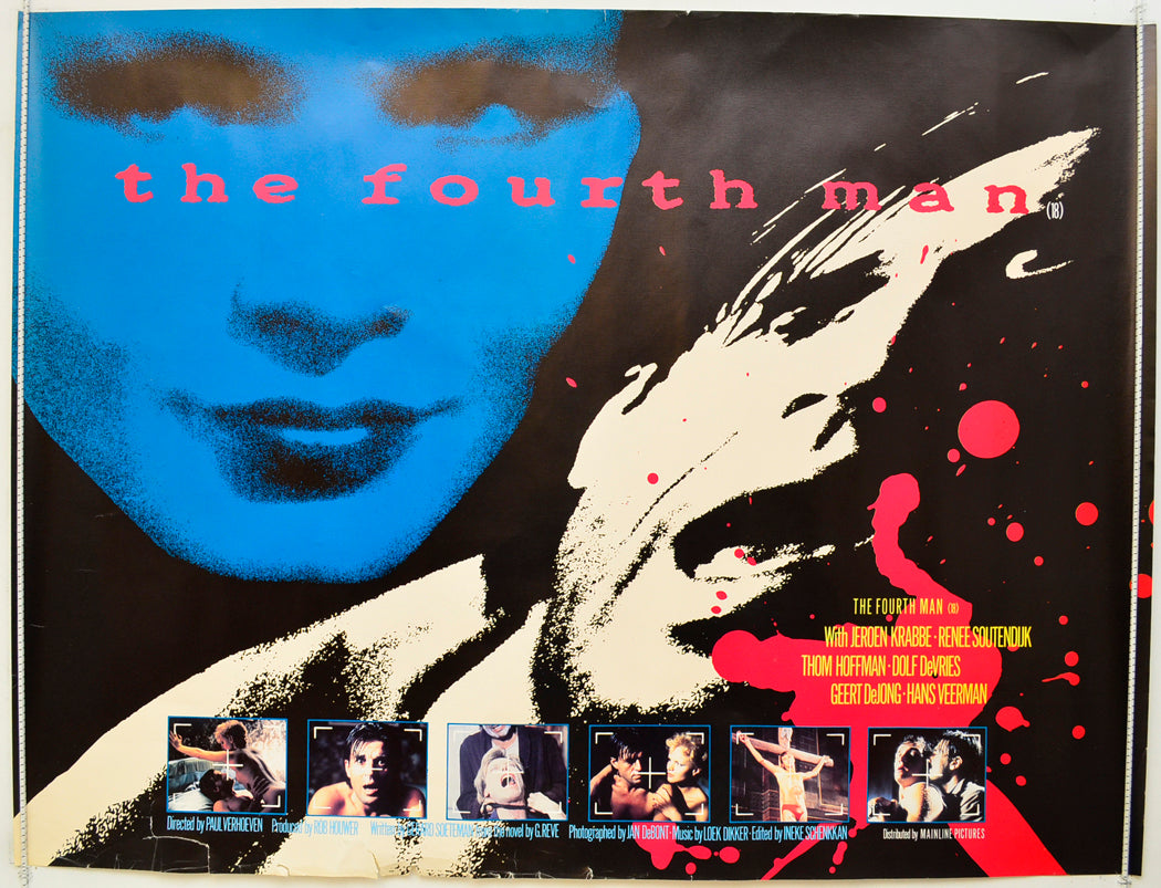 The Fourth Man  (a.k.a. De vierde man)   Original Quad Poster - Film Poster - Movie Poster  