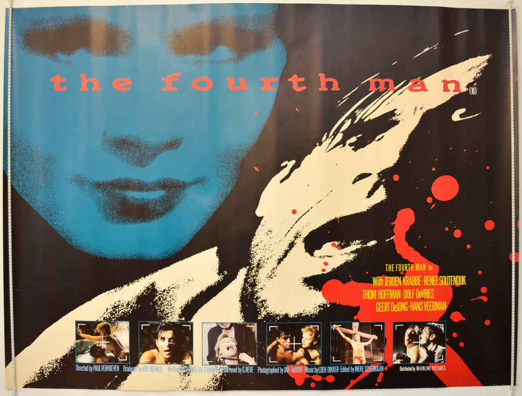 The Fourth Man  (a.k.a. De vierde man)  Original Quad Poster - Film Poster - Movie Poster 