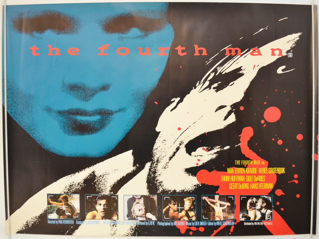 The Fourth Man  (a.k.a. De vierde man)   Original Quad Poster - Film Poster - Movie Poster