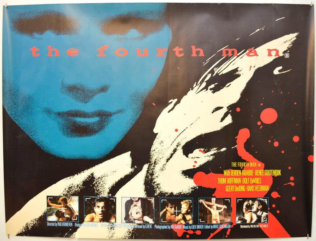 The Fourth Man  (a.k.a. De vierde man) Original Quad Poster - Film Poster - Movie Poster  