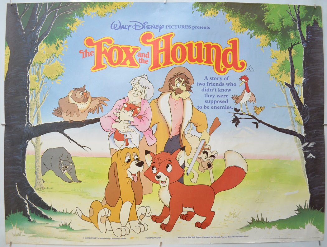 The Fox And The Hound Original Quad Poster - Film Poster - Movie Poster