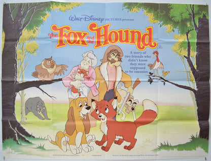 The Fox And The Hound Original Quad Poster - Film Poster - Movie Poster