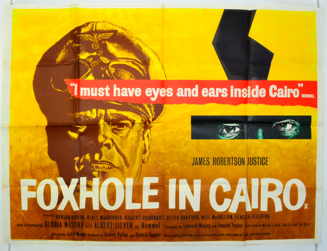 Foxhole In Cairo  Original British Quad Poster - Film Poster - Movie Poster